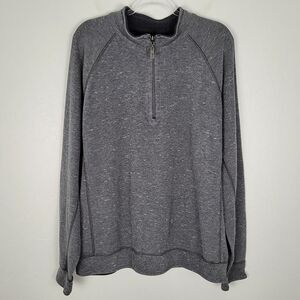 Tommy Bahama Size XXL Reversible Flipshot Half Zip Pullover Sweater Gray